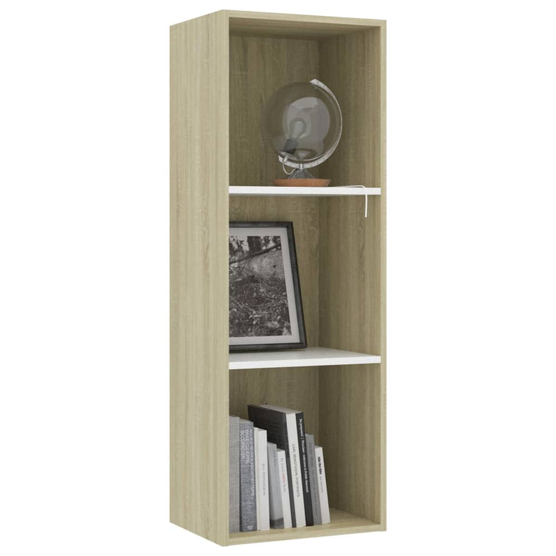 vidaXL 3-Tier Book Cabinet Concrete Grey 40x30x114 cm Engineered Wood