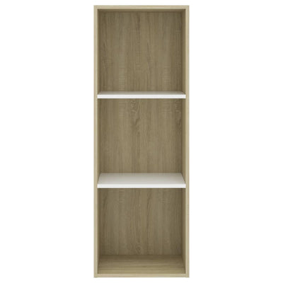 vidaXL 3-Tier Book Cabinet Concrete Grey 40x30x114 cm Engineered Wood