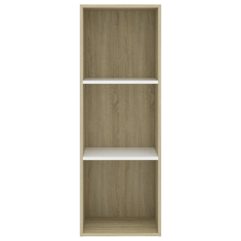 vidaXL 3-Tier Book Cabinet Concrete Grey 40x30x114 cm Engineered Wood