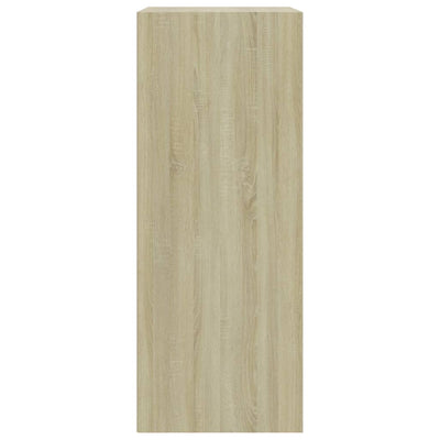 vidaXL 2-Tier Book Cabinet Sonoma Oak 40x30x76.5 cm Engineered Wood