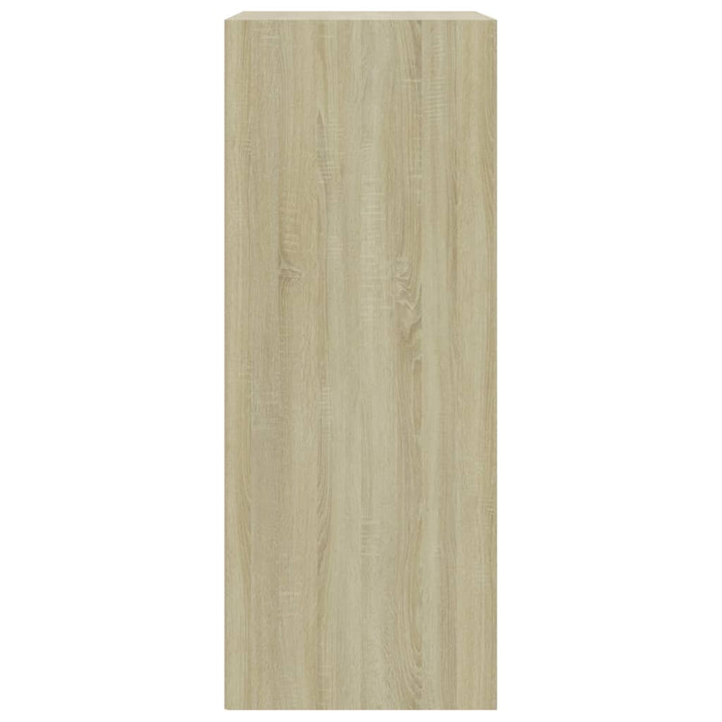 vidaXL 2-Tier Book Cabinet Sonoma Oak 40x30x76.5 cm Engineered Wood