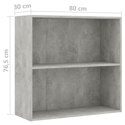 vidaXL 2-Tier Book Cabinet Sonoma Oak 40x30x76.5 cm Engineered Wood