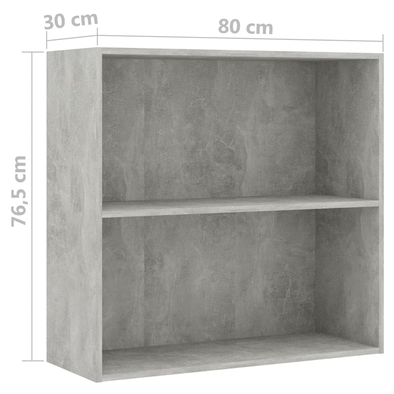 vidaXL 2-Tier Book Cabinet Sonoma Oak 40x30x76.5 cm Engineered Wood