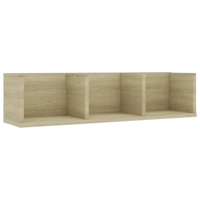 vidaXL CD Wall Shelf Sonoma Oak 75x18x18 cm Engineered Wood
