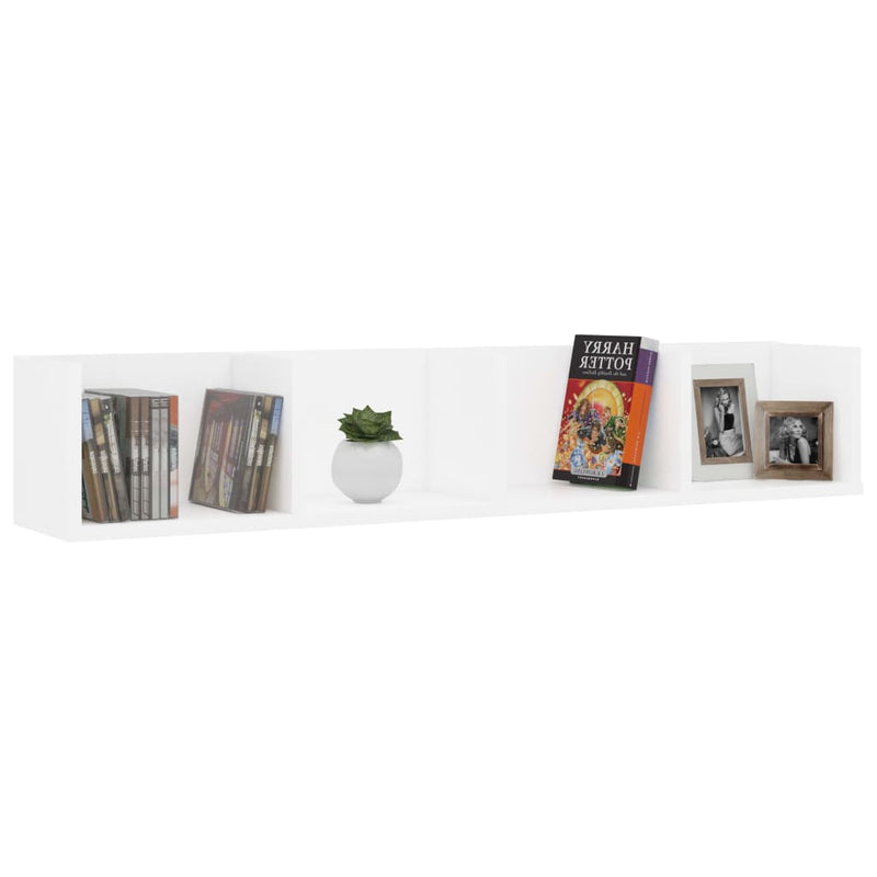 vidaXL CD Wall Shelf Sonoma Oak 100x18x18 cm Engineered Wood
