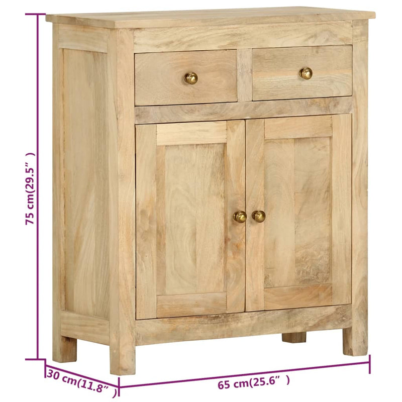 vidaXL Side Cabinet 65x30x75 cm Solid Mango Wood