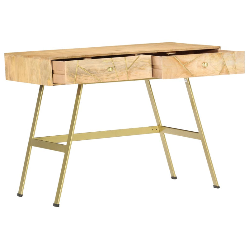 vidaXL Writing Desk with Drawers 100x55x75 cm Solid Mango Wood