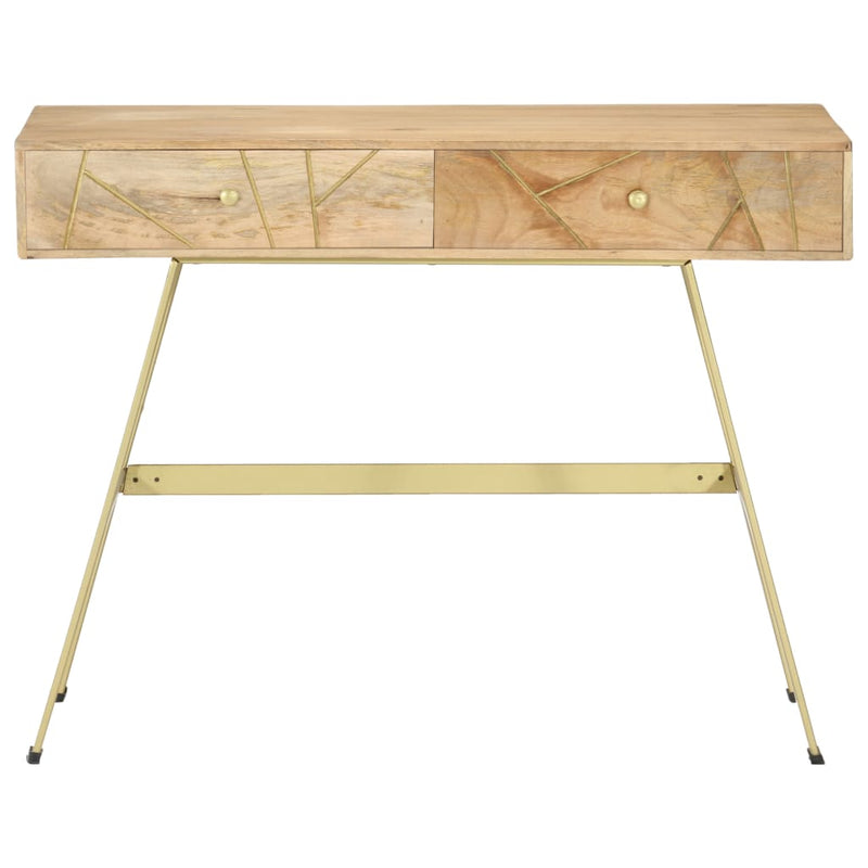 vidaXL Writing Desk with Drawers 100x55x75 cm Solid Mango Wood