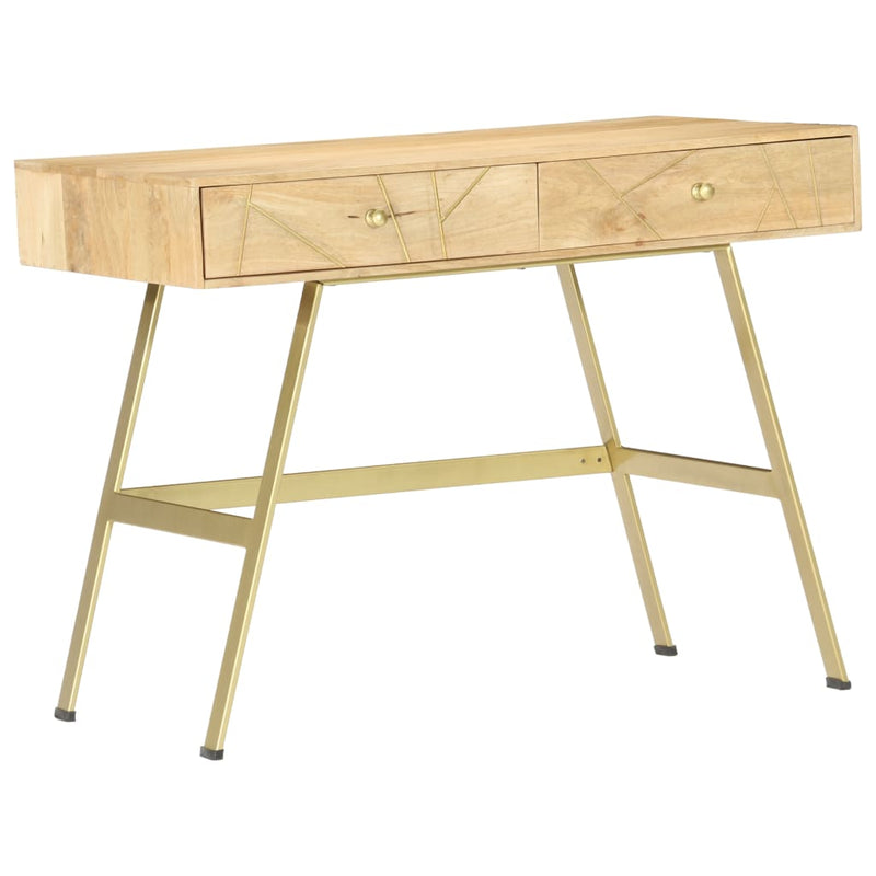 vidaXL Writing Desk with Drawers 100x55x75 cm Solid Mango Wood