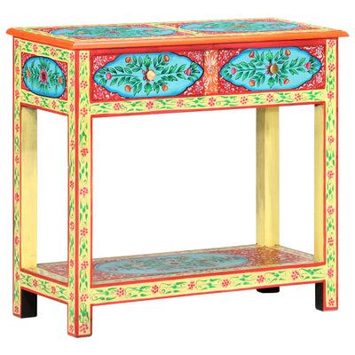vidaXL Hand Painted Console Table 80x35x75 cm Solid Mango Wood
