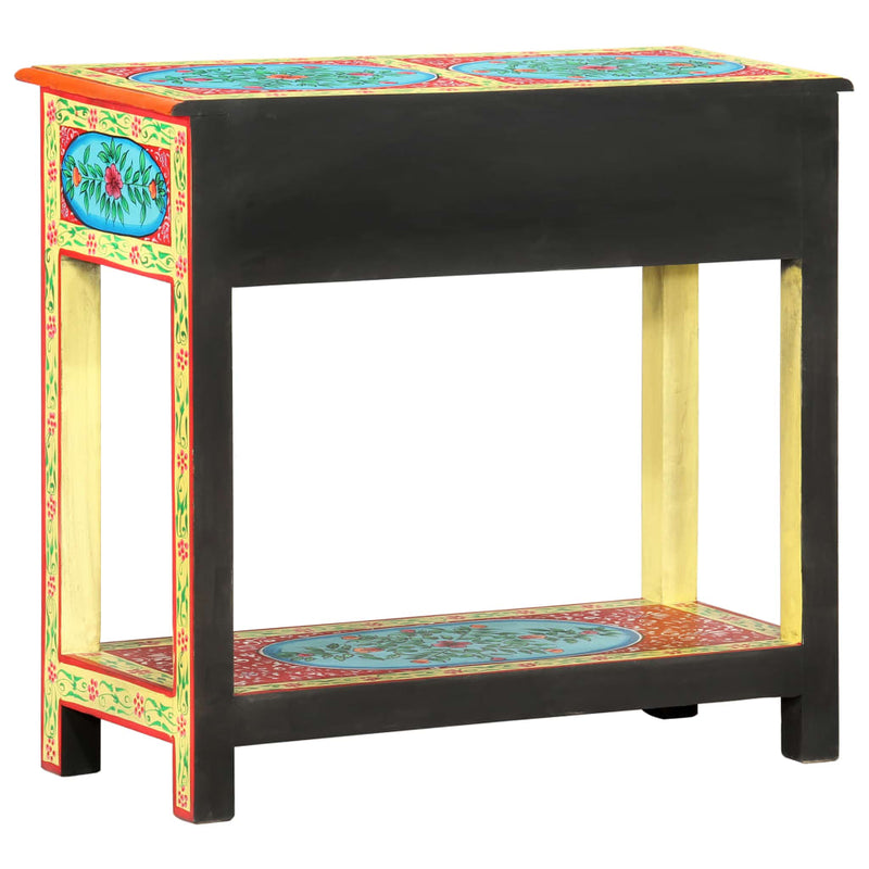 vidaXL Hand Painted Console Table 80x35x75 cm Solid Mango Wood