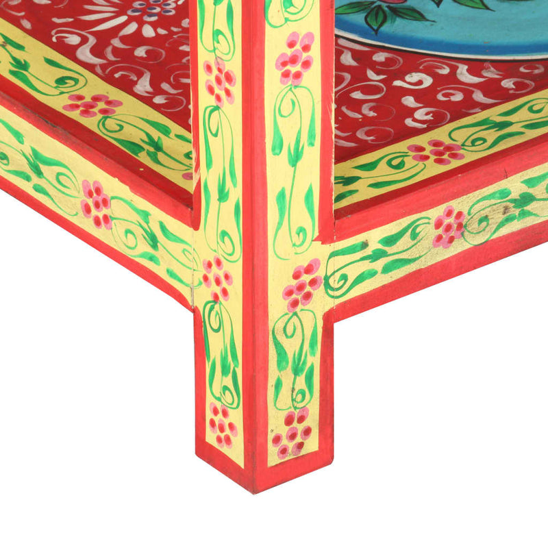 vidaXL Hand Painted Console Table 80x35x75 cm Solid Mango Wood