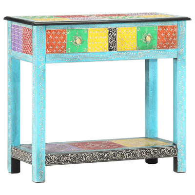 vidaXL Hand Painted Console Table 80x35x75 cm Solid Mango Wood