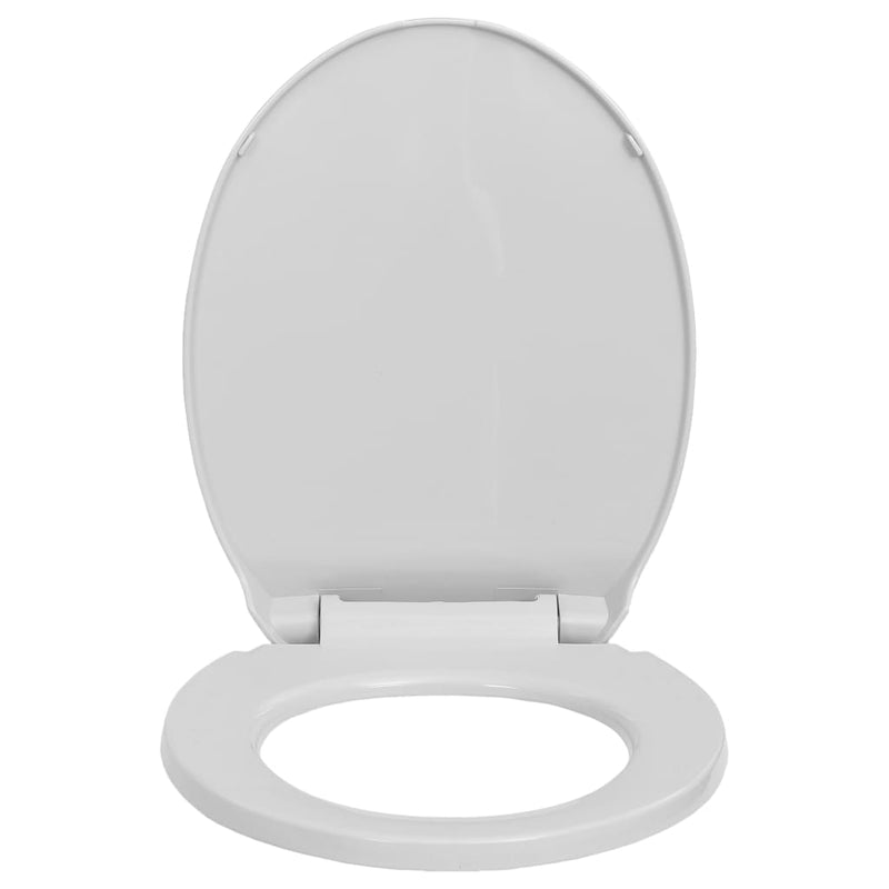 vidaXL Soft-Close Toilet Seat Beige Oval