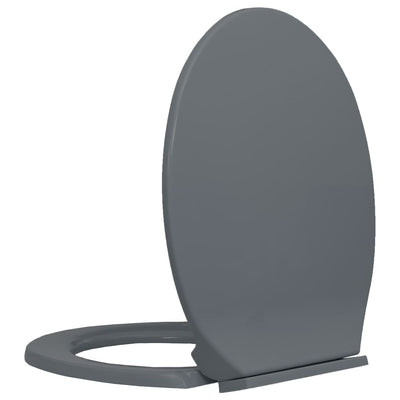 vidaXL Soft-Close Toilet Seat Beige Oval