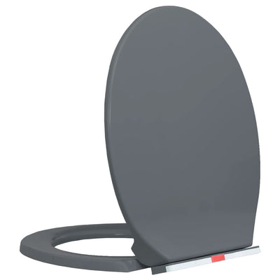 vidaXL Soft-Close Toilet Seat Quick Release Light Grey Oval