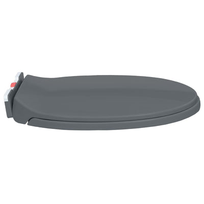 vidaXL Soft-Close Toilet Seat Quick Release Light Grey Oval