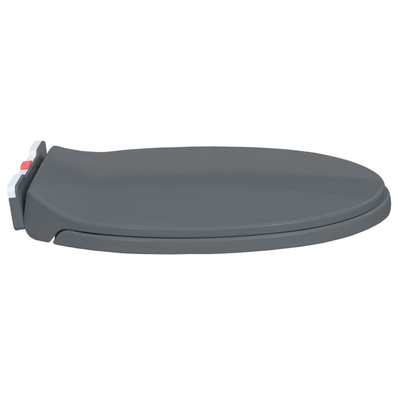 vidaXL Soft-Close Toilet Seat Quick Release Light Grey Oval