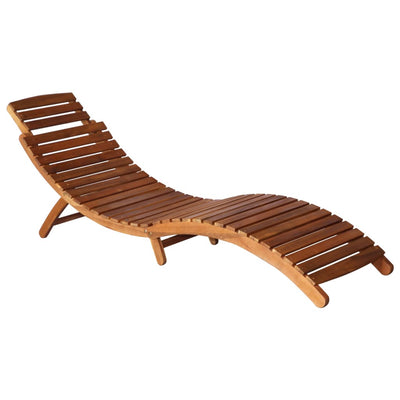 vidaXL 3 Piece Sunlounger with Tea Table Solid Wood Acacia