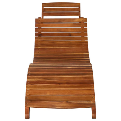 vidaXL 3 Piece Sunlounger with Tea Table Solid Wood Acacia
