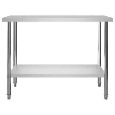 vidaXL Kitchen Work Table 100x60x85 cm Stainless Steel