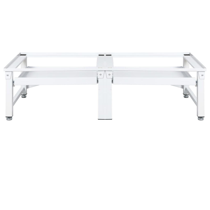 vidaXL Washing and Drying Machine Pedestal with Pull-out Shelves White