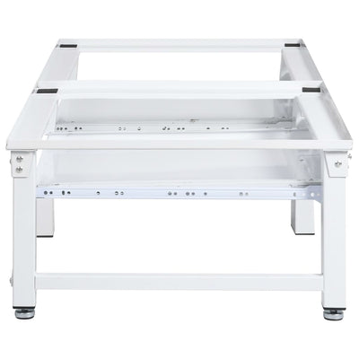 vidaXL Washing and Drying Machine Pedestal with Pull-out Shelves White