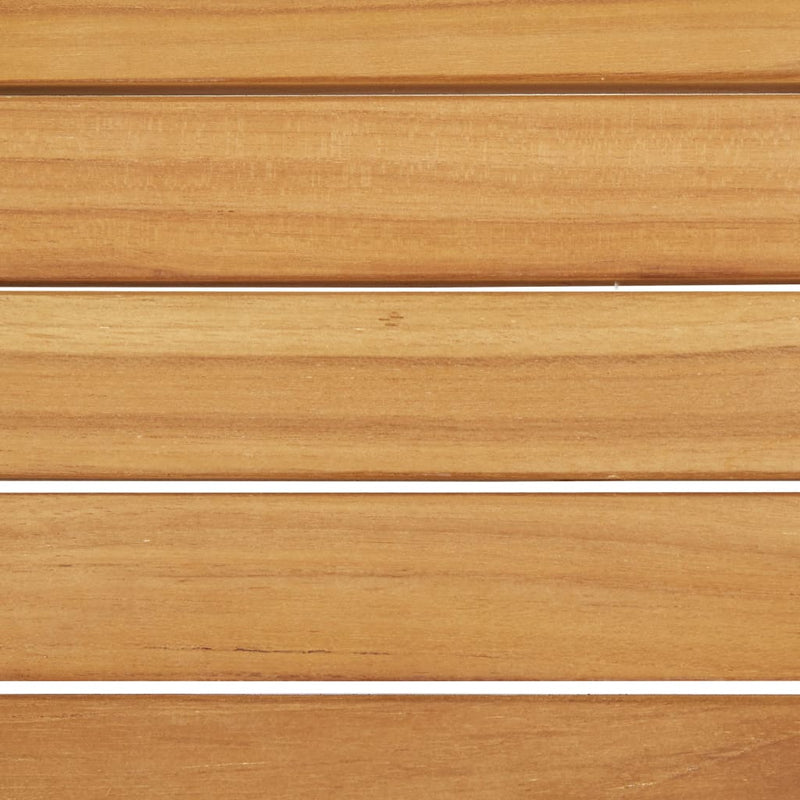 vidaXL Sun Lounger Solid Teak Wood and Stainless Steel