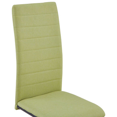 vidaXL Cantilever Dining Chairs 6 pcs Green Fabric