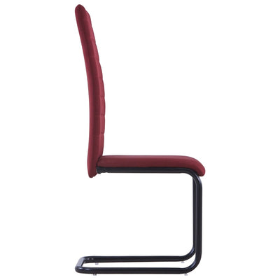 vidaXL Cantilever Dining Chairs 6 pcs Green Fabric