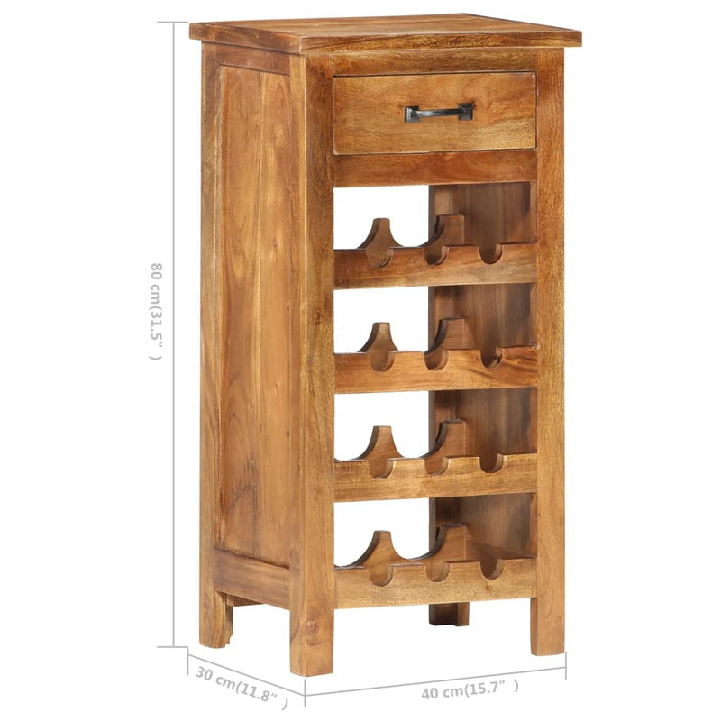 vidaXL Wine Cabinet 40x30x80 cm Solid Acacia Wood