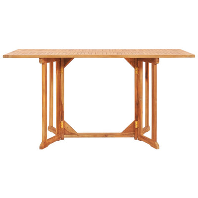 vidaXL 7 Piece Folding Outdoor Dining Set Solid Teak Wood