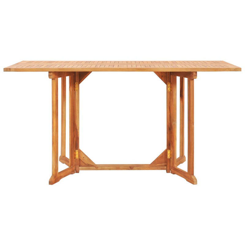 vidaXL 7 Piece Folding Outdoor Dining Set Solid Teak Wood