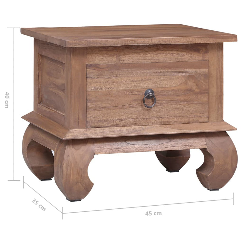 vidaXL Bedside Cabinet 45x35x40 cm Solid Teak Wood