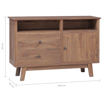 vidaXL Sideboard 100x30x68 cm Solid Teak Wood