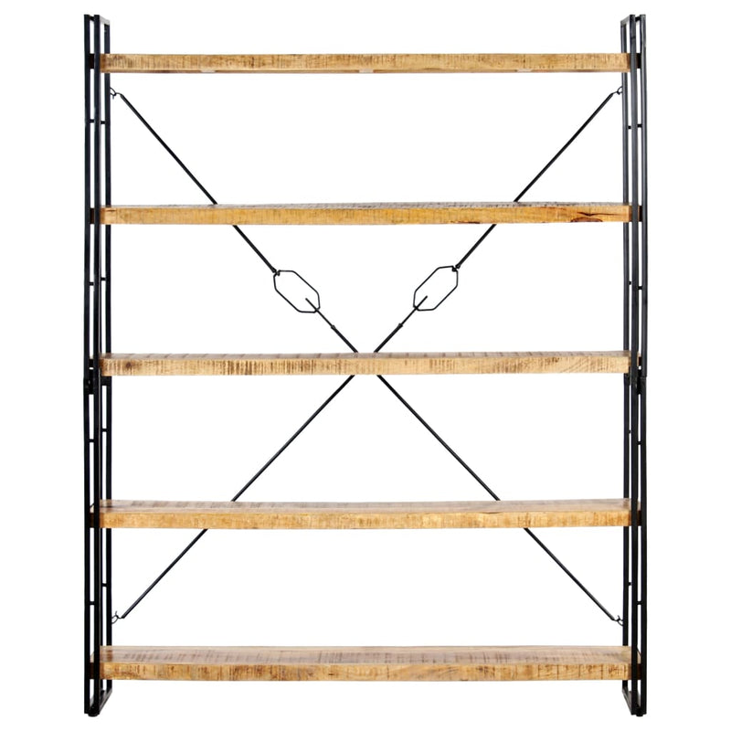 vidaXL 5-Tier Bookcase 140x30x180 cm Solid Mango Wood