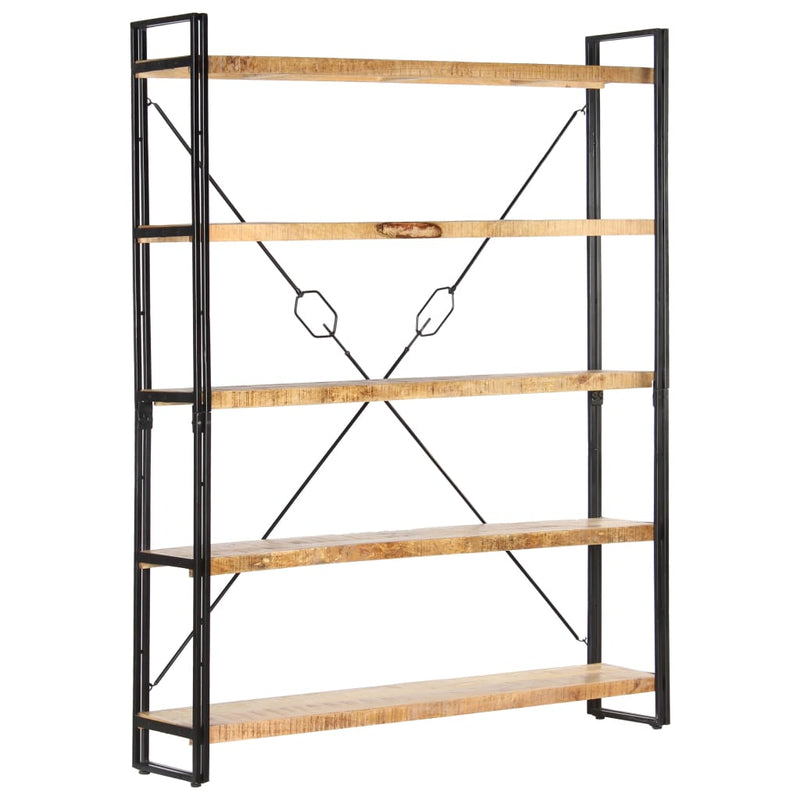 vidaXL 5-Tier Bookcase 140x30x180 cm Solid Mango Wood