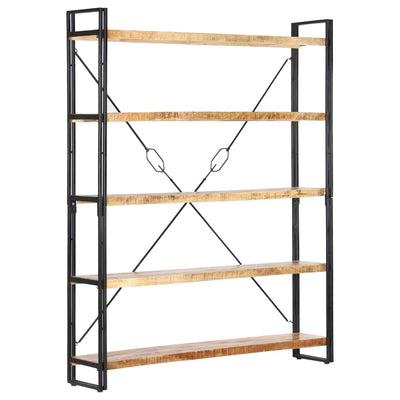vidaXL 5-Tier Bookcase 140x30x180 cm Solid Mango Wood