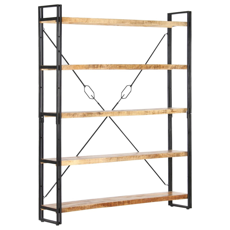 vidaXL 5-Tier Bookcase 140x30x180 cm Solid Mango Wood