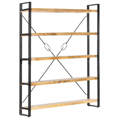 vidaXL 5-Tier Bookcase 140x30x180 cm Solid Mango Wood