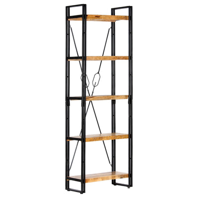 vidaXL 5-Tier Bookcase 140x30x180 cm Solid Mango Wood