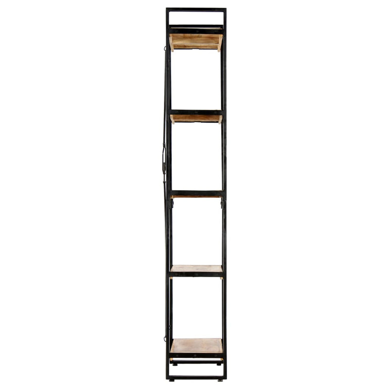 vidaXL 5-Tier Bookcase 140x30x180 cm Solid Mango Wood