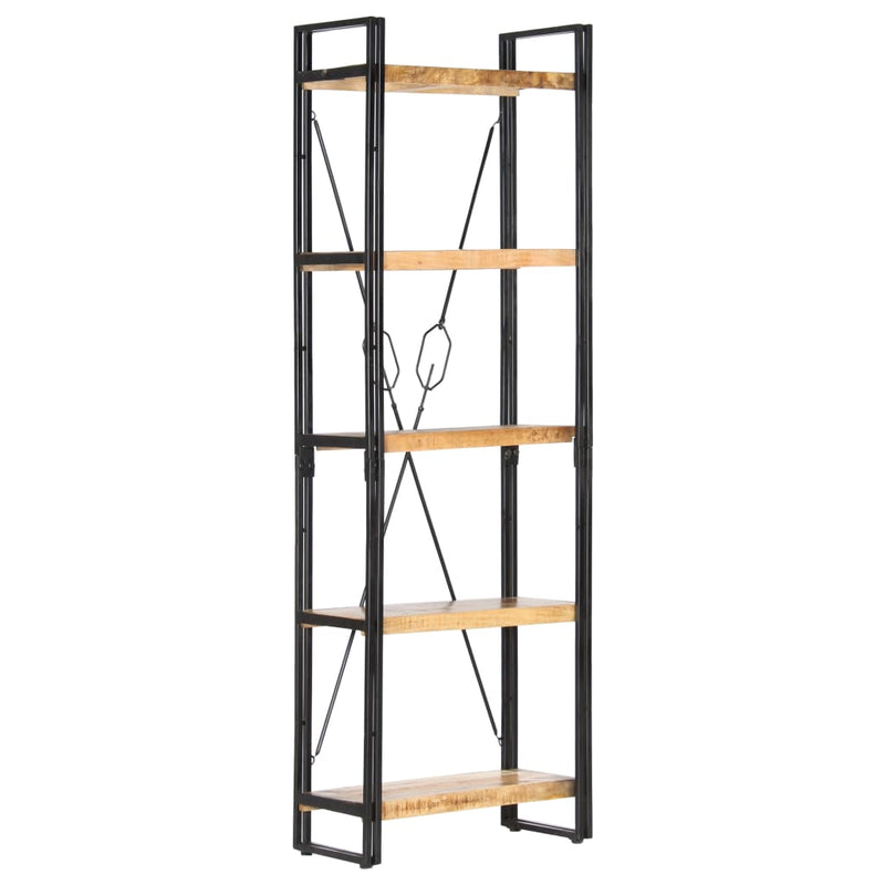 vidaXL 5-Tier Bookcase 140x30x180 cm Solid Mango Wood