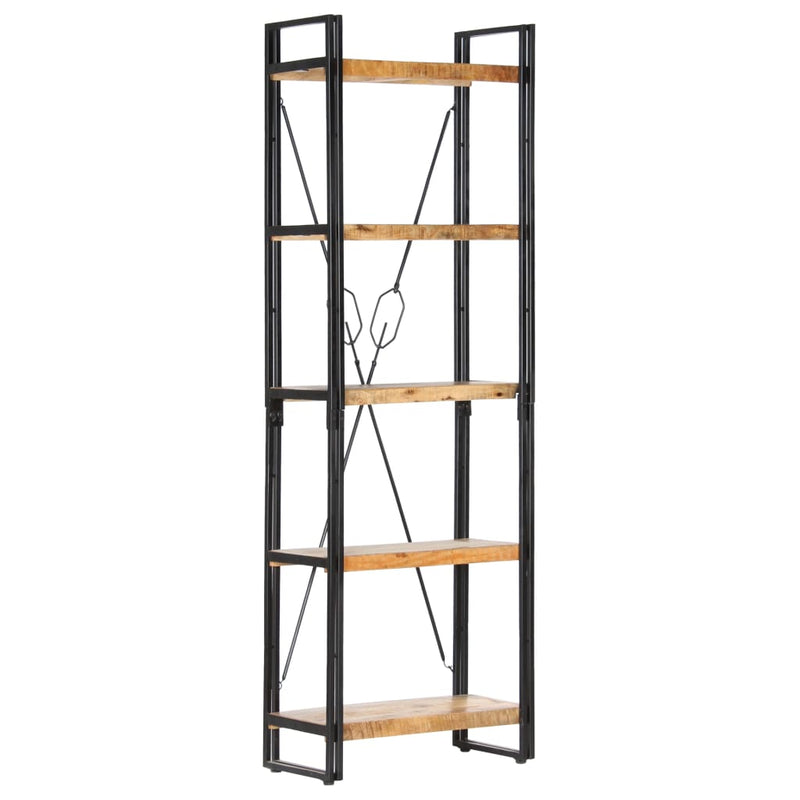 vidaXL 5-Tier Bookcase 140x30x180 cm Solid Mango Wood