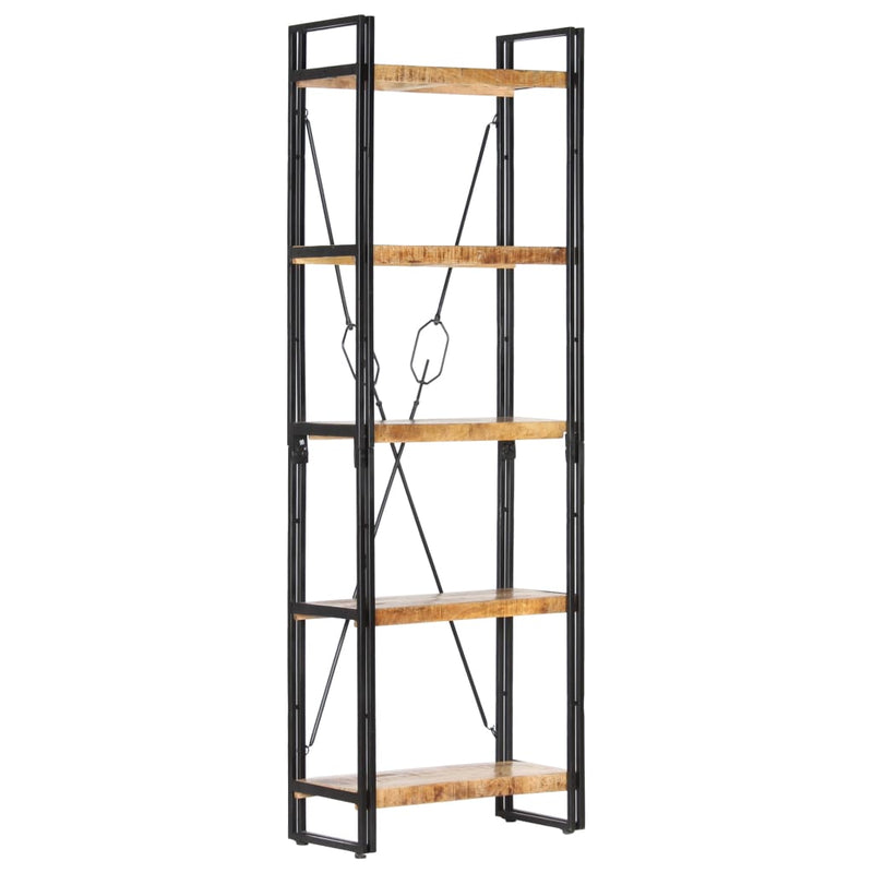 vidaXL 5-Tier Bookcase 140x30x180 cm Solid Mango Wood