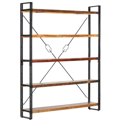 vidaXL 5-Tier Bookcase 140x30x180 cm Solid Reclaimed Wood