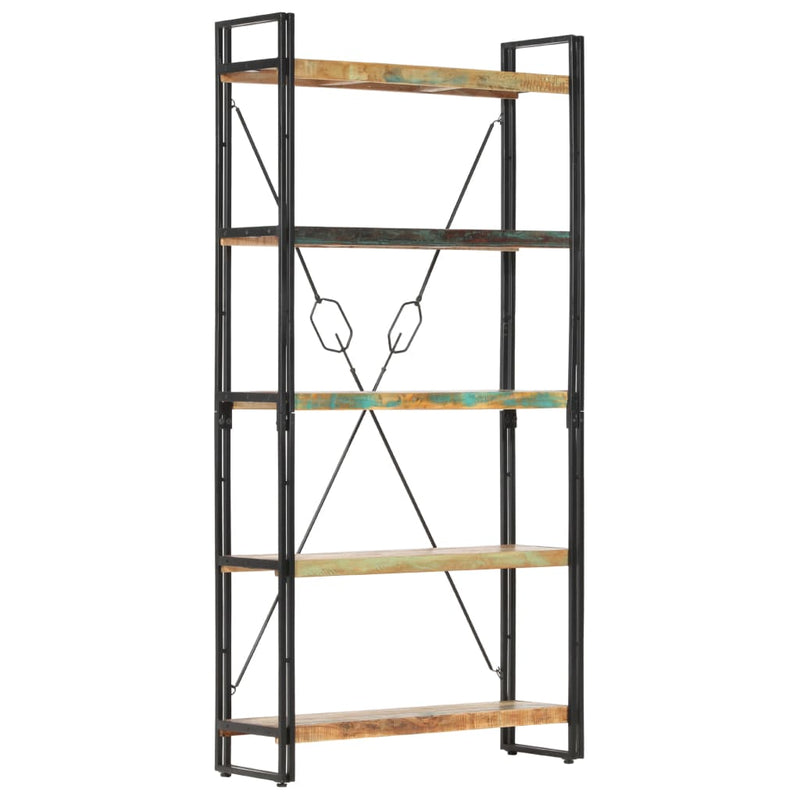 vidaXL 5-Tier Bookcase 90x30x180 cm Solid Reclaimed Wood
