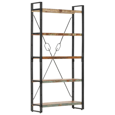 vidaXL 5-Tier Bookcase 90x30x180 cm Solid Reclaimed Wood