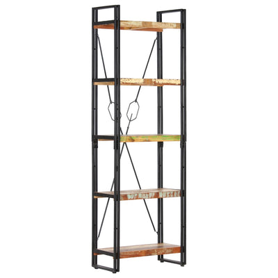vidaXL 5-Tier Bookcase 140x30x180 cm Solid Reclaimed Wood