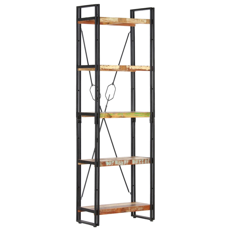 vidaXL 5-Tier Bookcase 140x30x180 cm Solid Reclaimed Wood